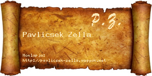 Pavlicsek Zella névjegykártya